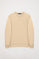 Sweatshirt básica cor de areia com decote redondo e logótipo Rigby Go