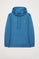 Sudadera con capucha y bolsillos azul profundo con logo Rigby Go