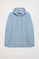 Sudadera con capucha y bolsillos azul celeste claro con logo Rigby Go