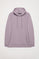 Sweatshirt com capuz e bolsos lavanda com logótipo Rigby Go