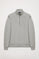 Sudadera de media cremallera gris vigoré con logo Rigby Go