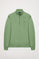 Sweatshirt com meio fecho-éclair verde lama com logótipo Rigby Go