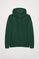 Sudadera verde botella de cremallera con capucha y logo Rigby Go