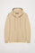 Sweatshirt cor de areia com fecho-éclair e capuz e logótipo Rigby Go