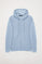 Sweatshirt azul celeste com fecho-éclair e capuz e logótipo Rigby Go
