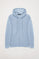 Sweatshirt azul celeste com fecho-éclair e capuz e logótipo Rigby Go