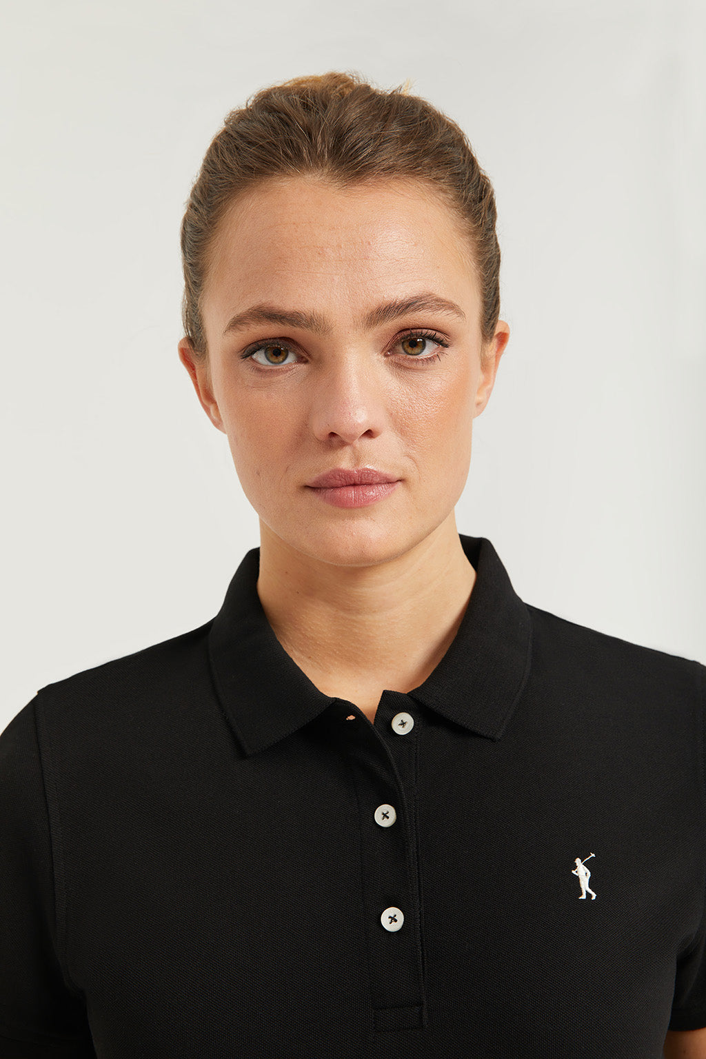 Polo manga corta pique negro logo Rigby Go Polo Club