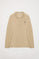 Polo de manga larga piqué color arena con logo Rigby Go