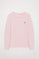 Camiseta básica de manga larga rosa con logo Rigby Go