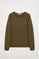 Olive-green long-sleeve basic T-shirt with Rigby Go logo