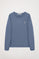 Denim-blue long-sleeve basic T-shirt with Rigby Go logo