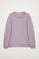 Sudadera básica color malva de cuello redondo y logo Rigby Go