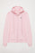 Sweatshirt aberta rosa com capuz e logótipo Rigby Go