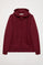 Sudadera abierta granate con capucha y logo Rigby Go