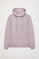 Sudadera de capucha y bolsillos color malva con logo Rigby Go