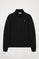 Sudadera abierta negra de cuello elevado con logo Rigby Go