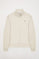 Sudadera abierta beige de cuello elevado con logo Rigby Go