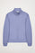 Sweatshirt aberta azul lavanda com gola alta com logótipo Rigby Go