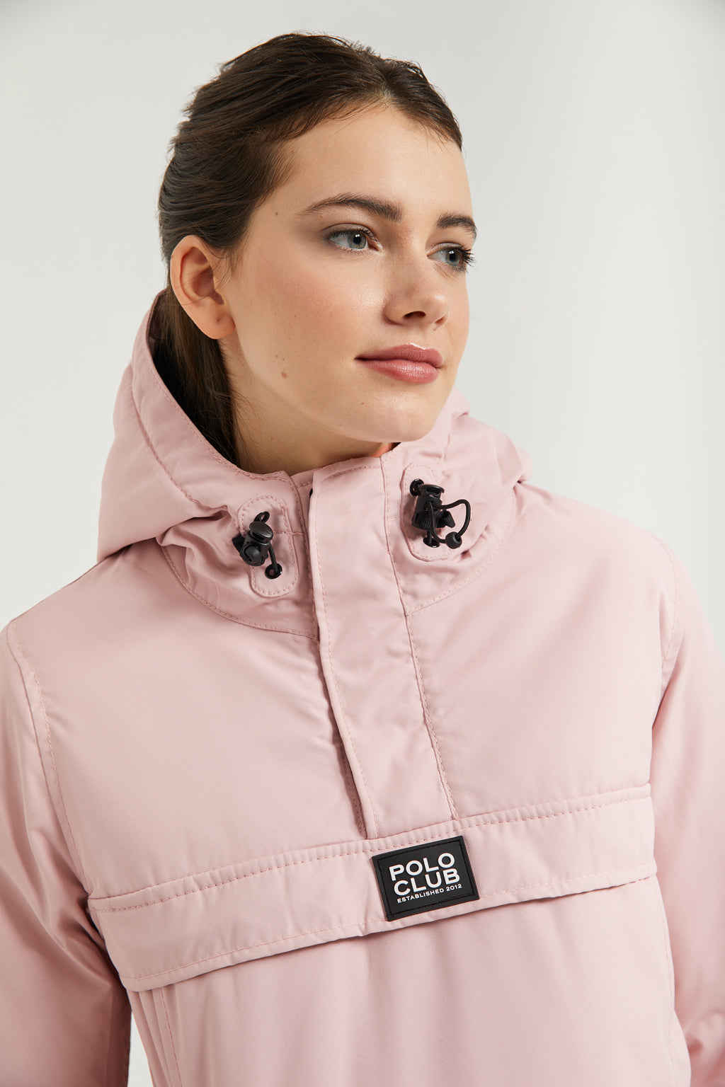 Chaqueta canguro rosa logo Club