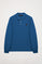 Polo de manga comprida azulão com pormenor Polo Club