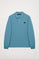 Polo de manga comprida azul com pormenor Polo Club