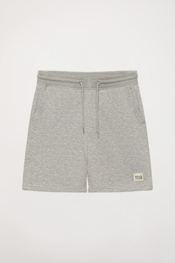 Pantalón corto gris vigoré orgánico Neutrals con logo