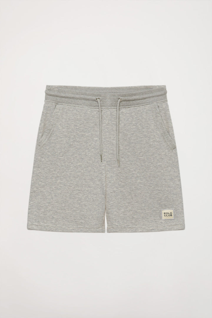 Grey-vigore Neutrals organic shorts with logo