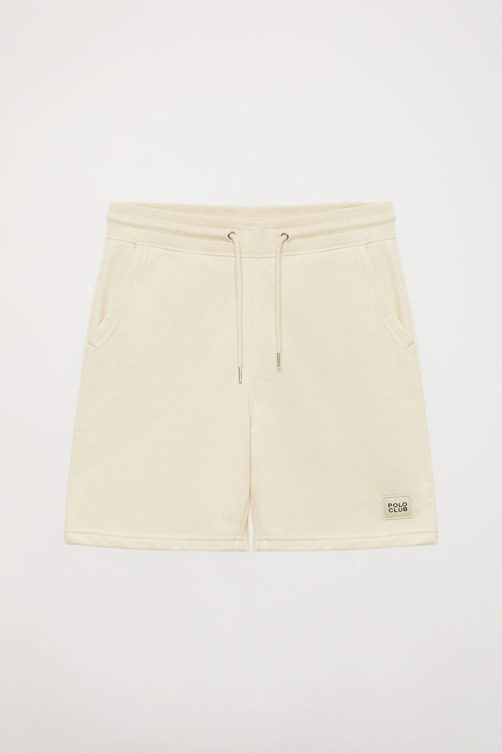 Pantalón corto beige orgánico Neutrals con logo