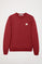 Dark-red Neutrals organic round-neck sweatshirt with logo