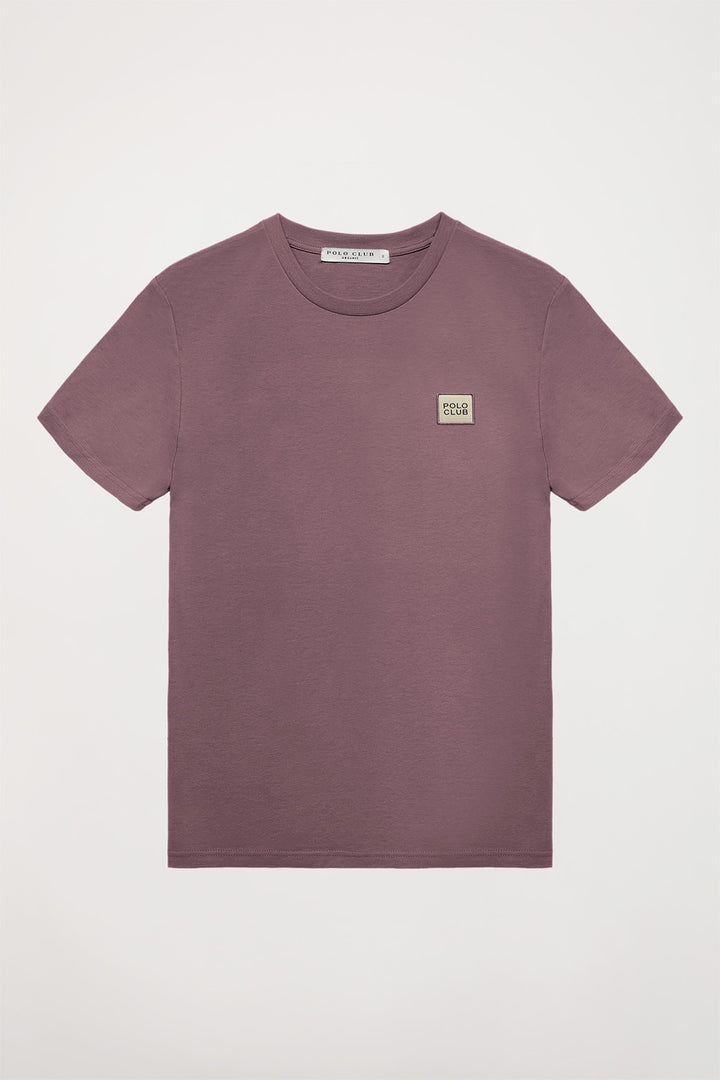 T-shirt malva orgânica Neutrals com logótipo