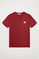 T-shirt vermelha escura orgânica Neutrals com logótipo