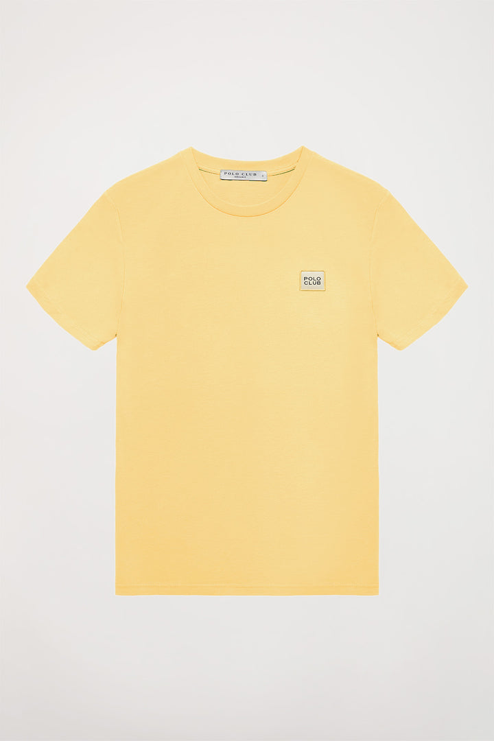Camiseta amarilla orgánica Neutrals con logo