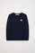 Sweatshirt orgânica com decote redondo azul marinho Neutrals kids com logótipo