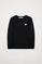 Sweatshirt orgânica com decote redondo preta Neutrals kids com logótipo
