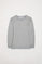 Grey-marl Neutrals round-neck organic kids sweatshirt with logo