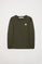 Khaki Neutrals round-neck organic kids sweatshirt with logo
