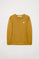 Sweatshirt orgânica com decote redondo ocre Neutrals kids com logótipo
