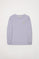 Lavender Neutrals round-neck organic kids sweatshirt with logo