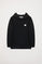 Sweatshirt orgânica com capuz e bolsos preta Neutrals kids com logótipo