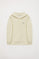 Beige Neutrals organic kids hoodie with pockets and logo