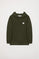 Khaki Neutrals organic kids hoodie with pockets and logo