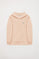 Peach Neutrals organic kids hoodie with pockets and logo