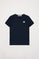 Camiseta orgánica de manga corta azul marino Neutrals kids con logo