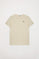 T-shirt orgânica de manga beige Neutrals kids com logótipo