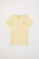 T-shirt orgânica de manga amarela Neutrals kids com logótipo