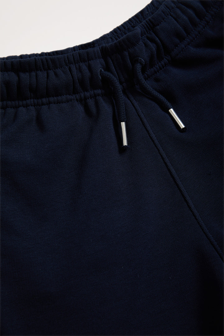 Pantalón corto orgánico azul marino Neutrals kids con logo