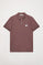 Mauve short-sleeve organic Neutrals polo shirt with logo